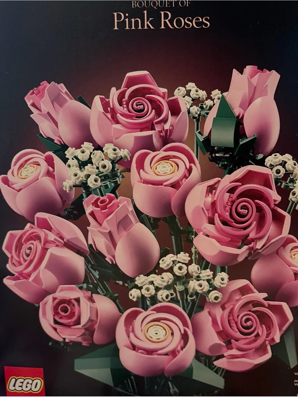 LEGO Pink Rose Bouquet Decorative Floral Arrangement